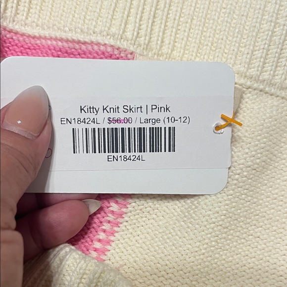 NWT entro Knitty Knit pink skirt Knit Skirt - Pink and Cream, size large - Picture 4 of 4